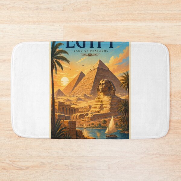 Item preview, Egypt Travel Poster – Land of Pharaohs and Timeless Wonders designed and sold by ElartedeNoel.