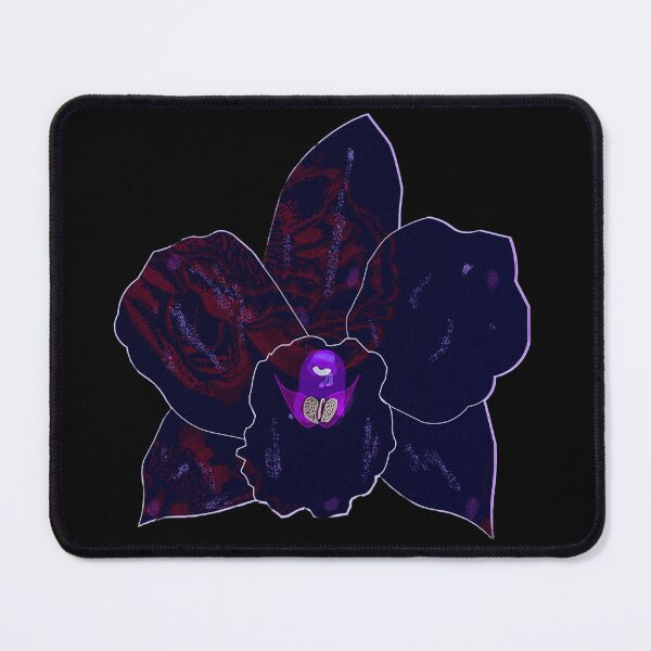 Item preview, Dark Blue Red Orchid – Gothic Botanical Digital Art designed and sold by BatNature.