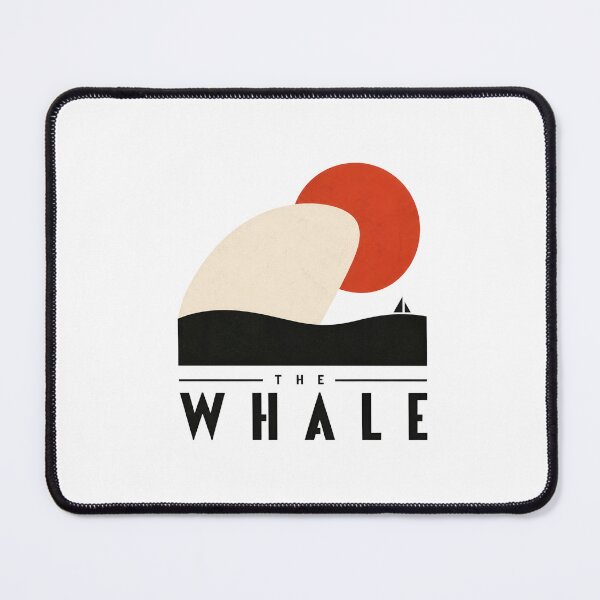 Item preview, Moby Dick The Whale Minimalist Geometric Red Sun Art designed and sold by Fenay Designs.