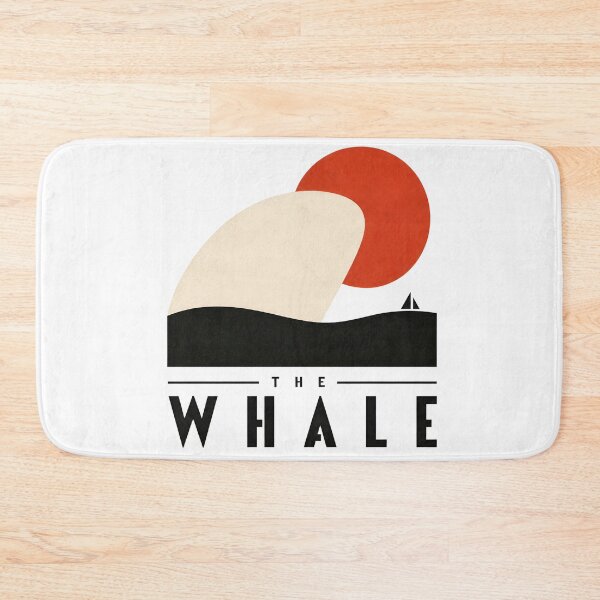 Item preview, Moby Dick The Whale Minimalist Geometric Red Sun Art designed and sold by Fenay Designs.