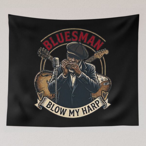 Item preview, Bluesman Blow my harp designed and sold by TomVtX.