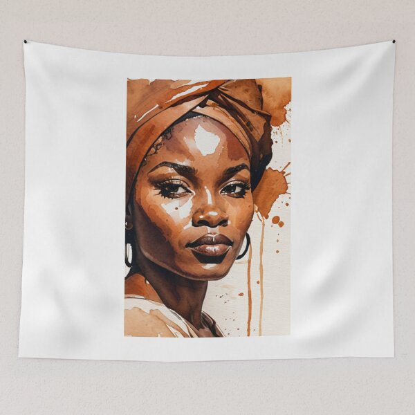Item preview, Art - Woman's Portrait, Contemporary Afro-Bohemian Style designed and sold by AnimeShin.