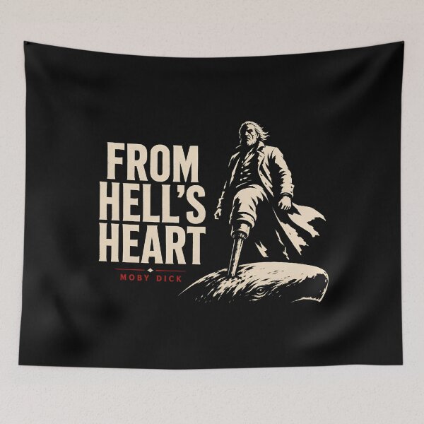 Item preview, Moby Dick Captain Ahab From Hell's Heart Literary Quote Art designed and sold by Fenay Designs.