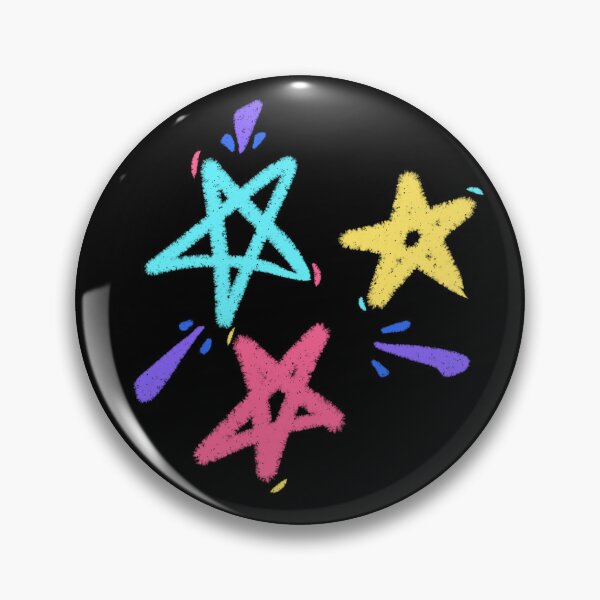 Item preview, Funky playful colorful stars (black variant) designed and sold by Tiny-Sugar-Dove.
