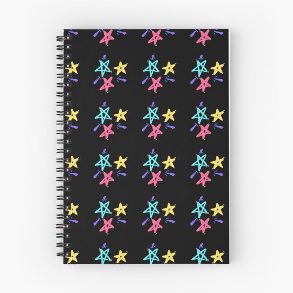 Item preview, Funky playful colorful stars (black variant) designed and sold by Tiny-Sugar-Dove.