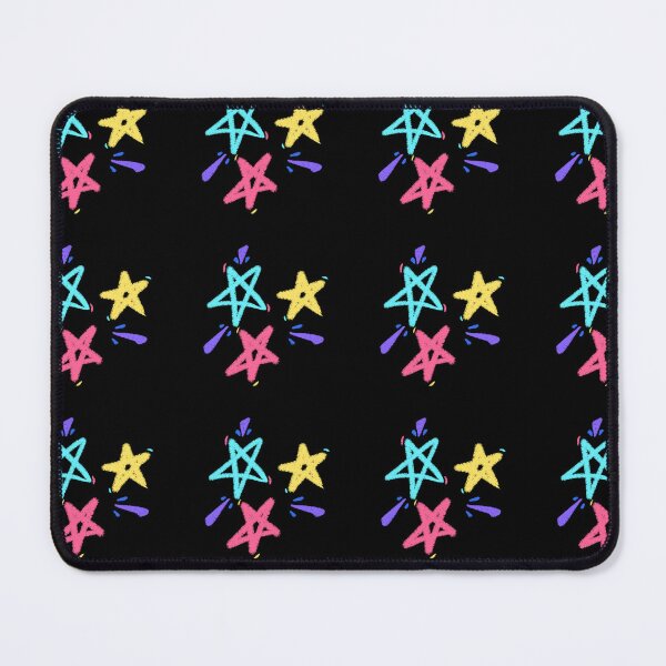 Item preview, Funky playful colorful stars (black variant) designed and sold by Tiny-Sugar-Dove.