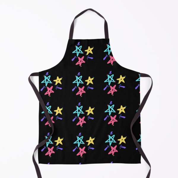 Item preview, Funky playful colorful stars (black variant) designed and sold by Tiny-Sugar-Dove.