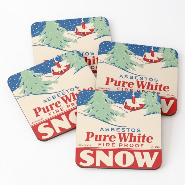 Item preview, "Pure White Snow" Asbestos Box | Retro Industrial Advertising T-Shirt designed and sold by WeMadeOurWorld.