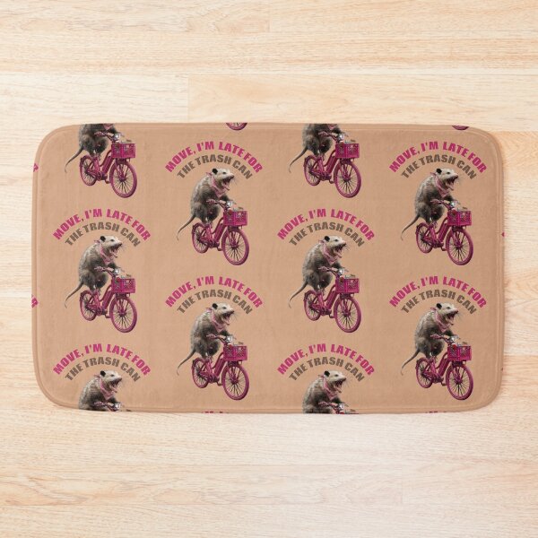 Item preview, Funny Angry Possum on Pink Bike - Trash Wildlife Humor designed and sold by thoughtswear.