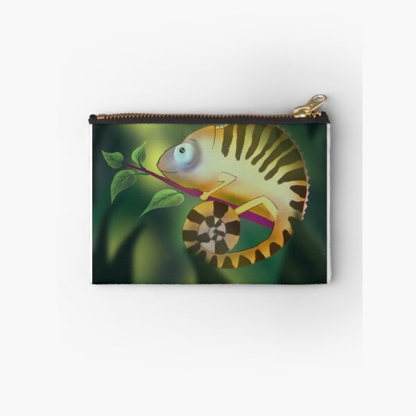 Item preview, Chameleon Spiral Sunset — Colour Changing Art Print, Gold Reptile Wall Art, Warm Amber Chameleon designed and sold by ArtByShoonya.