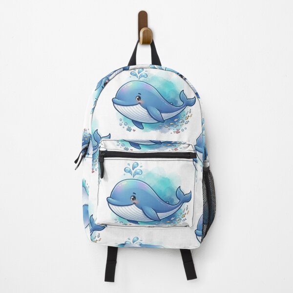 Item preview, Ocean Joy: Cute Cartoon Whale Splashing and Playing designed and sold by Stickivo.