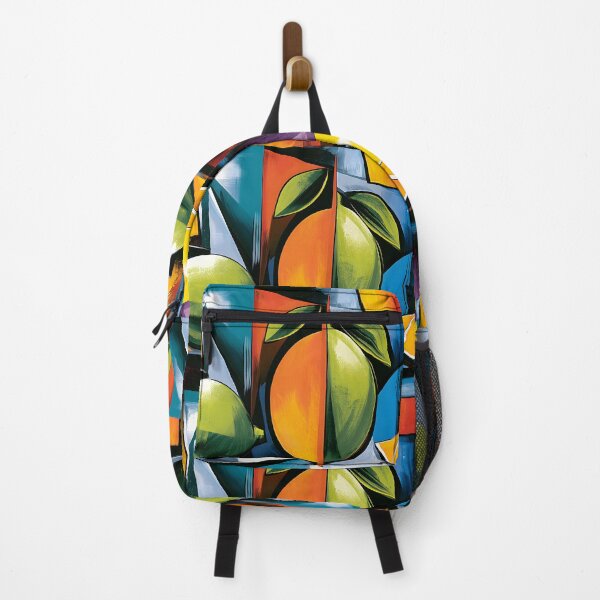 Item preview, Cubist Citrus Symphony - Oranges Lemons and Bold Geometric Color in Modern Harmony designed and sold by OlfactoART Studio.