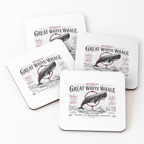 Item preview, Moby Dick Behold The Great White Whale Retro Circus Poster designed and sold by Fenay Designs.