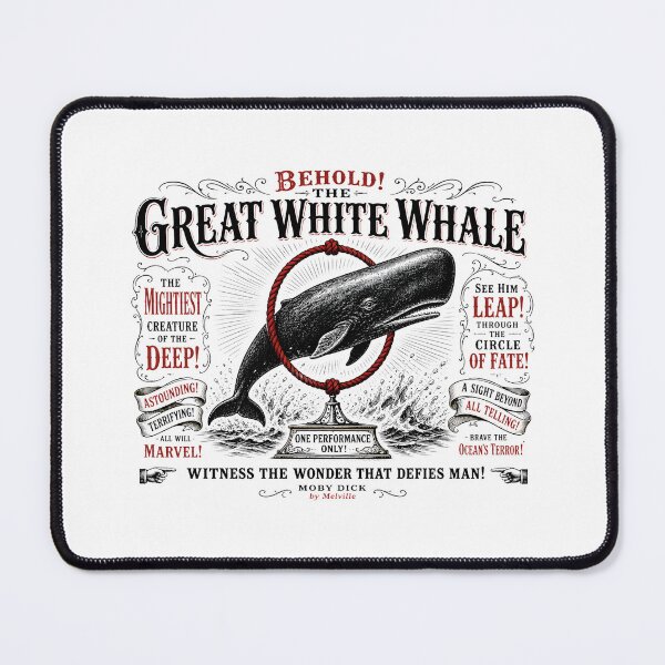 Item preview, Moby Dick Behold The Great White Whale Retro Circus Poster designed and sold by Fenay Designs.