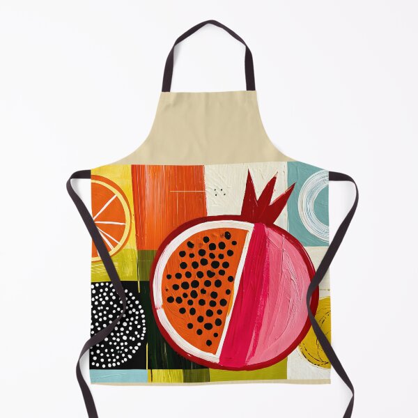 Item preview, Pomegranate in Geometric Splendor - Bold Abstract Shapes and Vibrant Contemporary Color designed and sold by OlfactoART Studio.