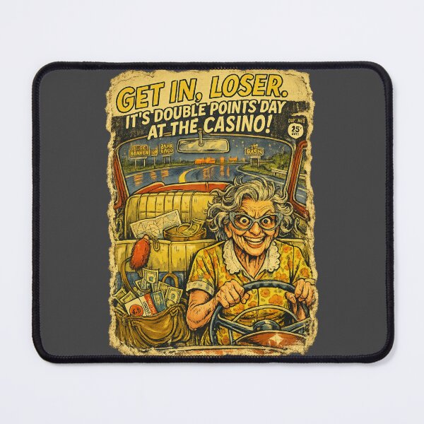 Item preview, Manic Grandma Road Trip – Retro Casino Comic Art designed and sold by radiogalaxy.