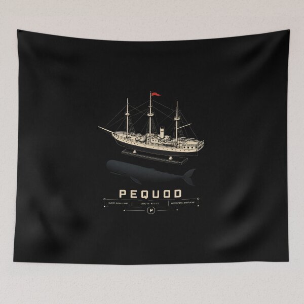 Item preview, Pequod Nantucket Whale Ship Blueprint Moby Dick Illustration designed and sold by Fenay Designs.