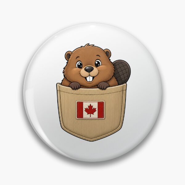 Item preview, Cute Canadian Beaver Pocket Pal designed and sold by puredevn.