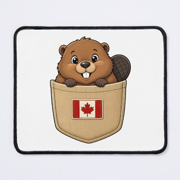 Item preview, Cute Canadian Beaver Pocket Pal designed and sold by puredevn.