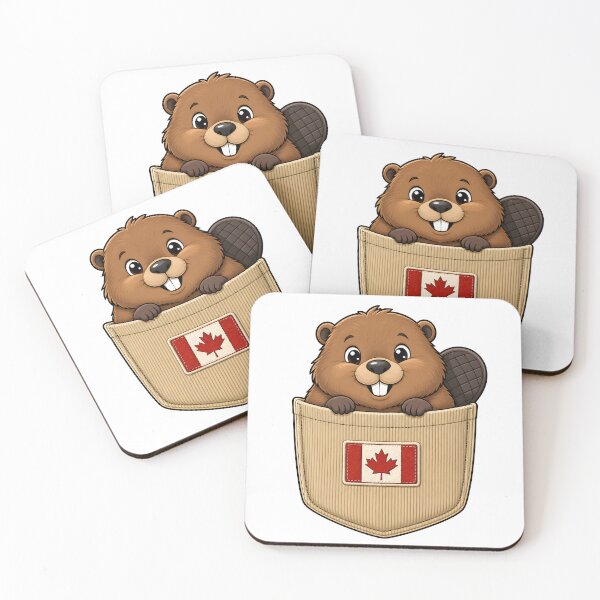 Item preview, Cute Canadian Beaver Pocket Pal designed and sold by puredevn.