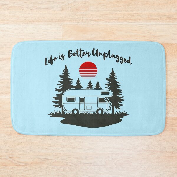 Item preview, La vida es mejor desconectada. Camping vintage en autocaravana. Diseño de naturaleza. designed and sold by Sachie's Studio.