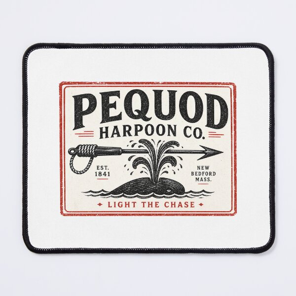 Item preview, Pequod Harpoon Co New Bedford Moby Dick Vintage Stamp Art designed and sold by Fenay Designs.