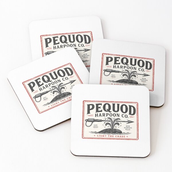 Item preview, Pequod Harpoon Co New Bedford Moby Dick Vintage Stamp Art designed and sold by Fenay Designs.