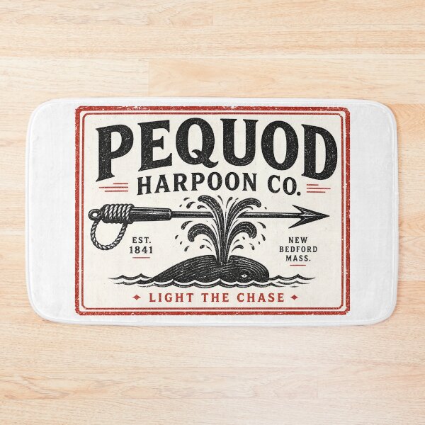 Item preview, Pequod Harpoon Co New Bedford Moby Dick Vintage Stamp Art designed and sold by Fenay Designs.