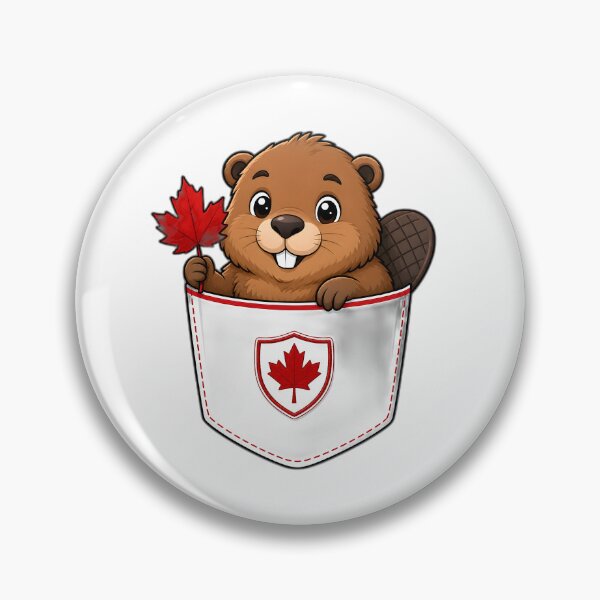 Item preview, Cute Canadian Beaver Pocket Pal designed and sold by puredevn.