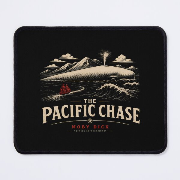 Item preview, The Pacific Chase Moby Dick Vintage Woodcut Ocean Wave Art designed and sold by Fenay Designs.
