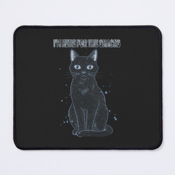 Item preview, "I'm Here For The Snacks" Funny Black Cat Introvert Meme designed and sold by Cipher & Soul.