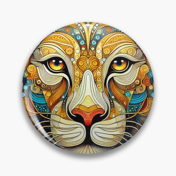 Item preview, Majestic Lion Face Exotic Colorfully Stylized Art Design  designed and sold by DEC02.