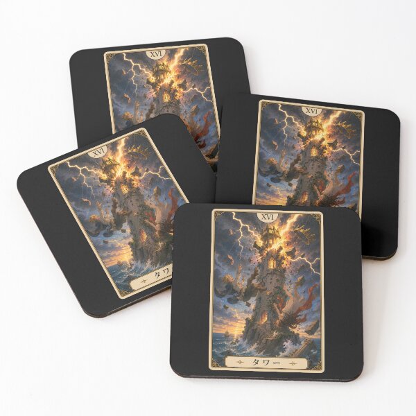 Item preview, Tarot card the tower in anime style designed and sold by ProjecTees.