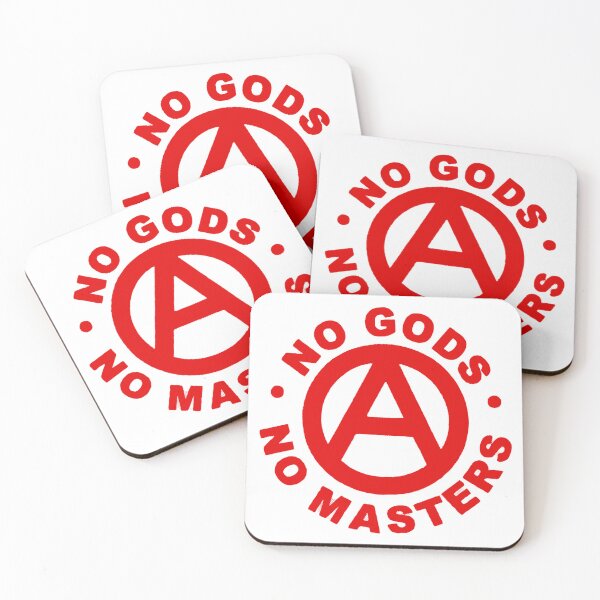Item preview, Anarchist Punk No Masters No Gods Anarchy Anti Power Protest Slogan  designed and sold by Space Ghettos.