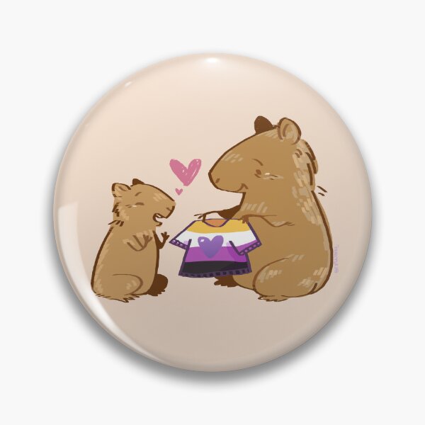 Item preview, Capybara Spreading Pride: Empowering the Little One with a Non-Binary Pride Shirt designed and sold by LazyShery.