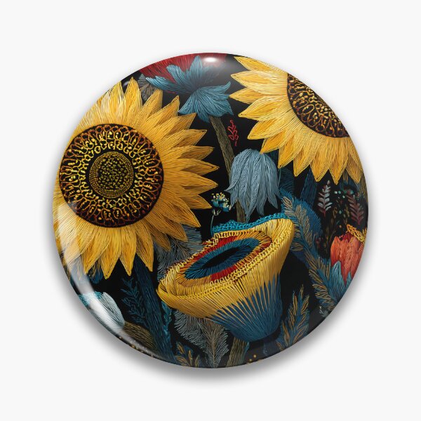 Item preview, Dark Botanical Sunflower Pattern – Moody Floral Aesthetic for Cottagecore & Boho Decor designed and sold by DimoraGutyz.