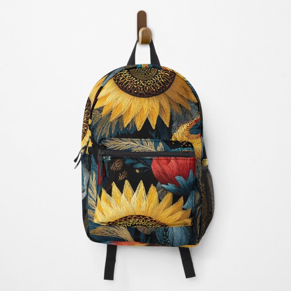Item preview, Dark Botanical Sunflower Pattern – Moody Floral Aesthetic for Cottagecore & Boho Decor designed and sold by Gutyz Designs.