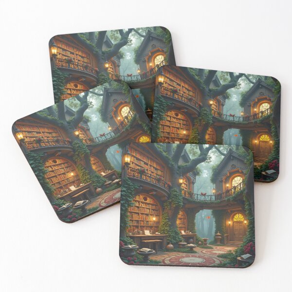 Item preview, Cozy Magical Treehouse Library Enchanted Forest designed and sold by NewMercyStudio.