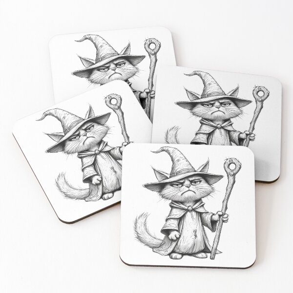 Item preview, No Magic Before Coffee Grumpy Cat Wizard designed and sold by dcohea.