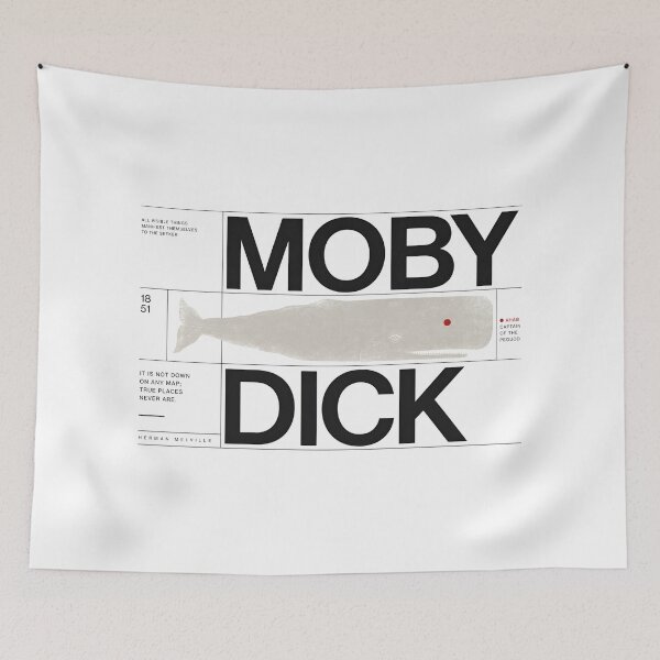 Item preview, Moby Dick Minimalist Graphic Layout Whale Quote Print designed and sold by Fenay Designs.