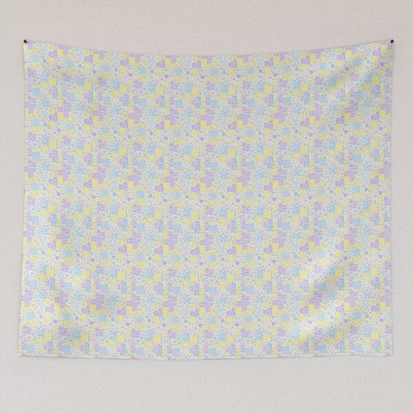 Item preview, Patchwork Floral and Gingham Quilt Pattern designed and sold by Cleairydelulu.