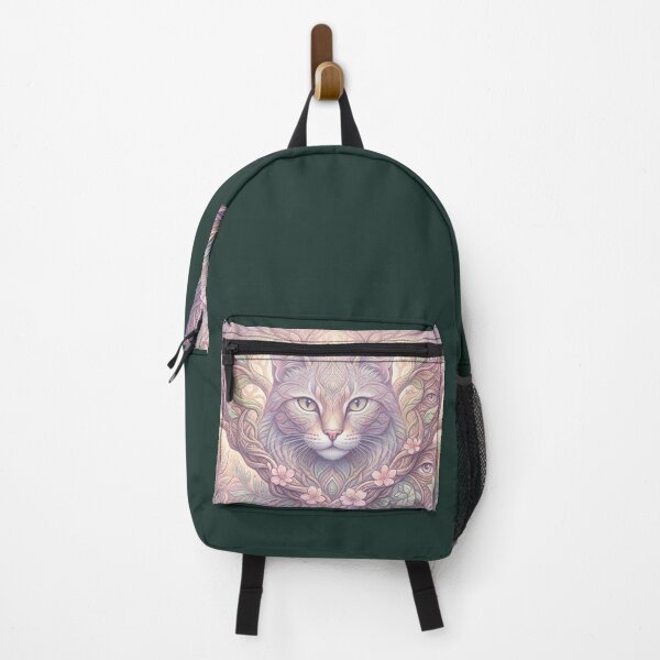 Item preview, Guardian of the Pastel Forest - Feline Art and Nature of a Schizoid Cat designed and sold by NeonCosmos.