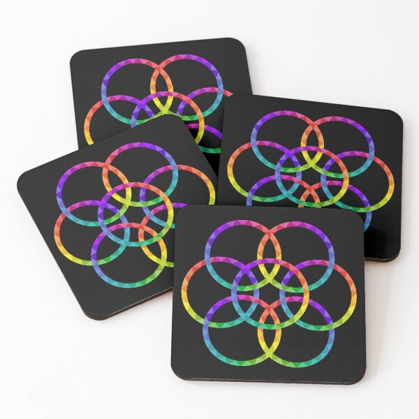 Item preview, Rainbow Circles Rainbow Rings designed and sold by DalePrestonArt.
