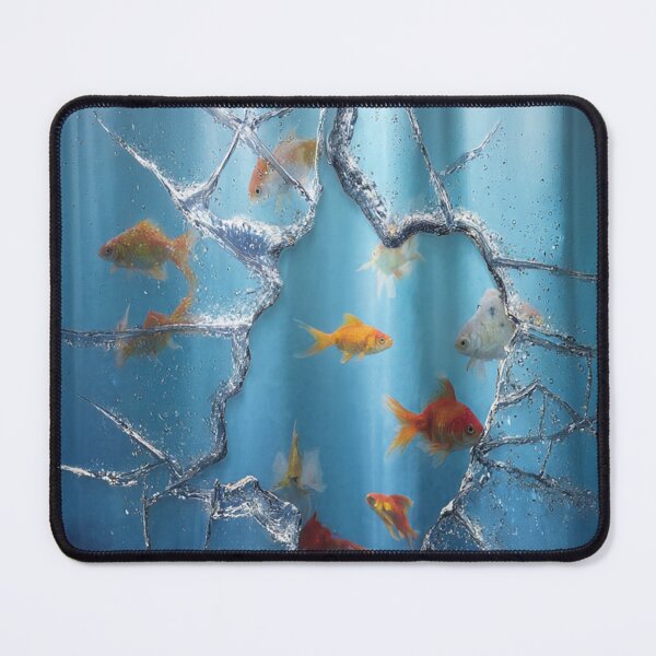 Item preview, Fish behind broken glass designed and sold by Robo-Mart Smart Shopping.