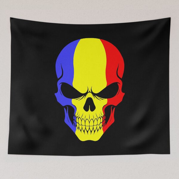 Item preview, Romania Skull Flag designed and sold by JeffBartels.