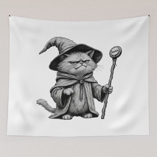 Item preview, Morning Magic Is Canceled Fat Angry Cat designed and sold by dcohea.