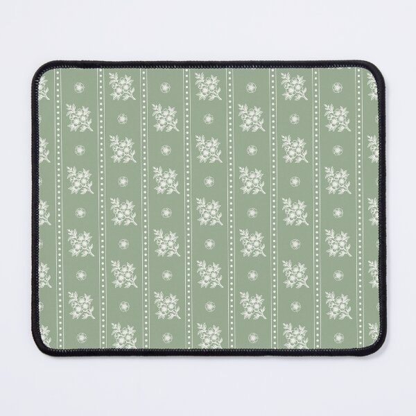 Item preview, Sage Green Vintage Cottagecore Plum Blossom Stripe Pattern designed and sold by rawpetal.