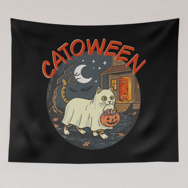 Item preview, Retro Catoween Trick or Treat  designed and sold by Mimo & Co..