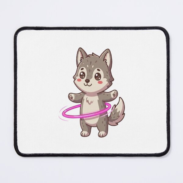 Item preview, Cute Wolf Puppy Hula Hooping designed and sold by Ella_Sketch.