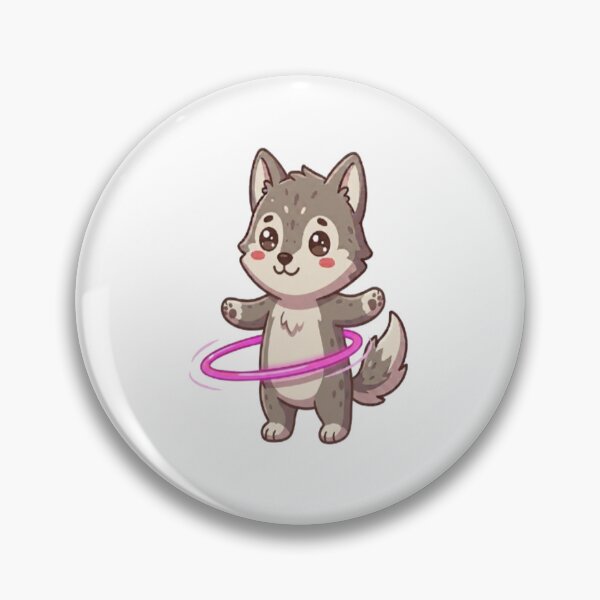 Item preview, Cute Wolf Puppy Hula Hooping designed and sold by Ella_Sketch.